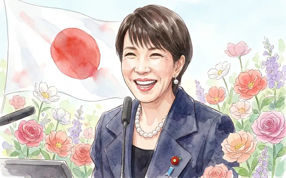 笑顔の高市総理大臣