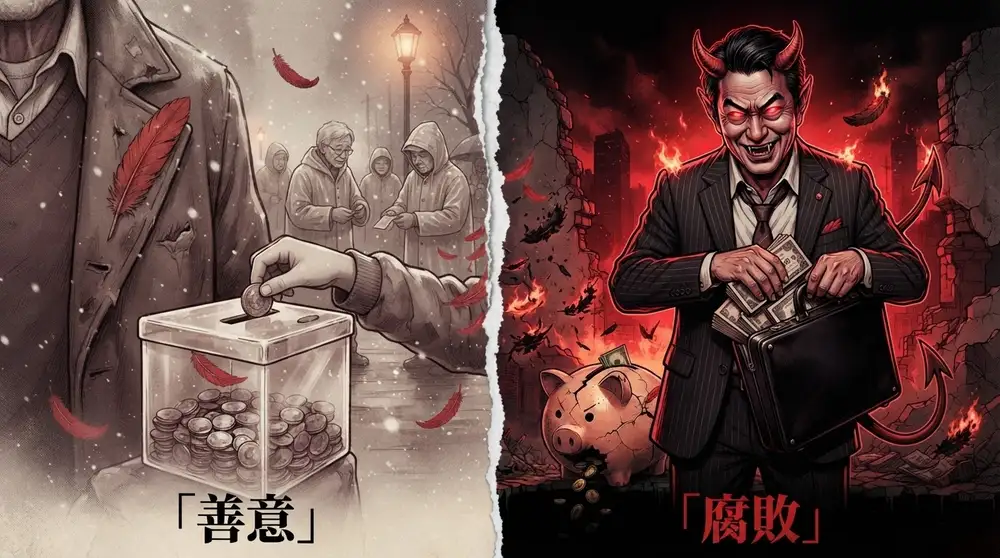 赤い羽根共同募金横領着服